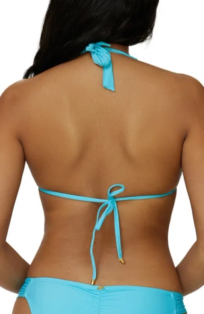 Pq Swim Lace Overlay Bikini Top In Blue