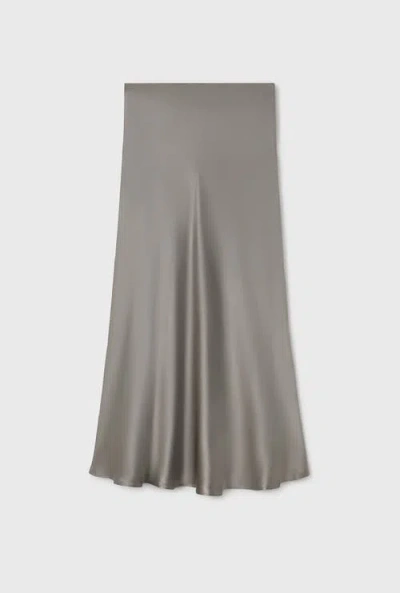 Silk Laundry Long Bias Cut Skirt Moon In Multi