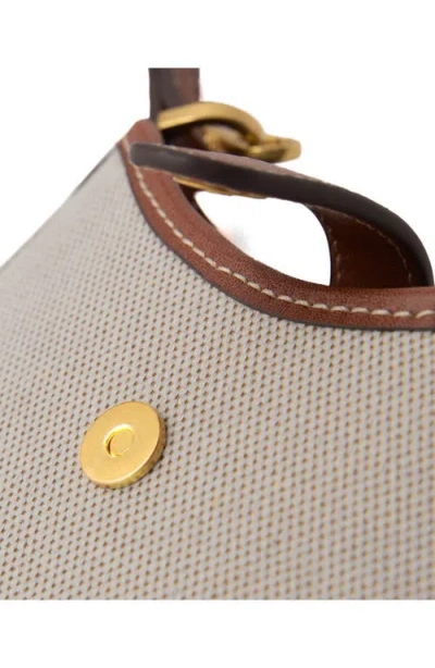 Mango Canvas Phone Crossbody Bag In Brown