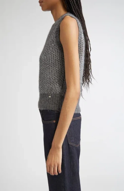 Herno Textured Knit Sweater In Alpaca Blend In Gray
