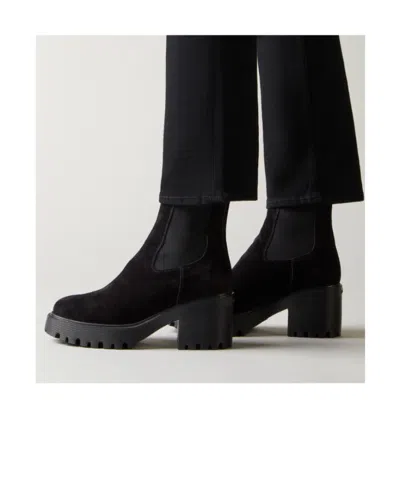 Hogan Round-headed Short Boots In Black