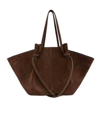 Yuzefi Logo Tote Bag In Brown
