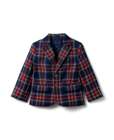 Janie And Jack Unisex The Tartan Blazer In Blue