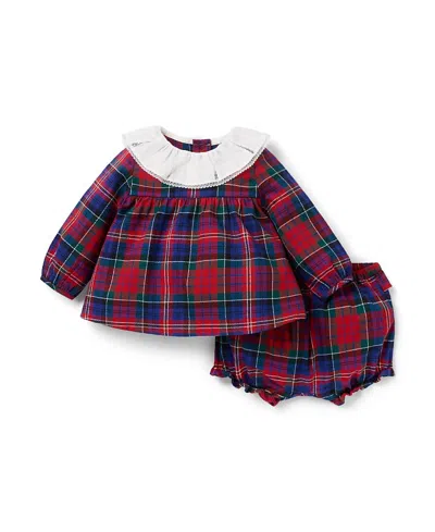 Janie And Jack Girls' Tartan Dress - Baby In Red