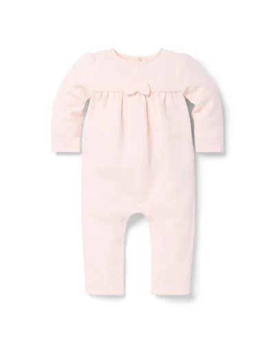 Janie And Jack Girls' Floral Quilted One-piece - Baby In Pink