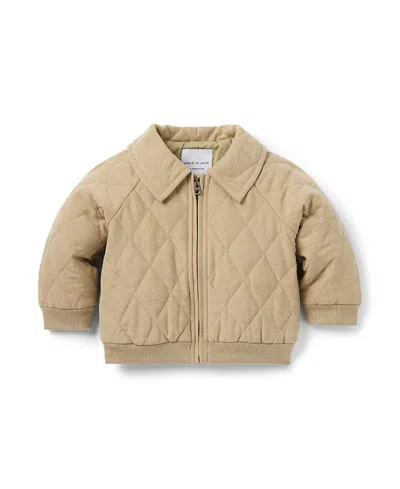 Janie And Jack Boys' Quilted Jacket - Baby In Brown