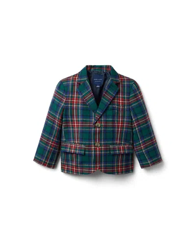 Janie And Jack Unisex The Tartan Blazer In Green