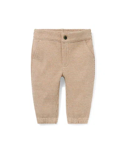 Janie And Jack Boys' Houndstooth Pant - Baby In Brown