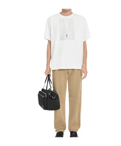 Mm6 Maison Margiela T-shirt With A Digitally Inspired Key Print On The Chest In White