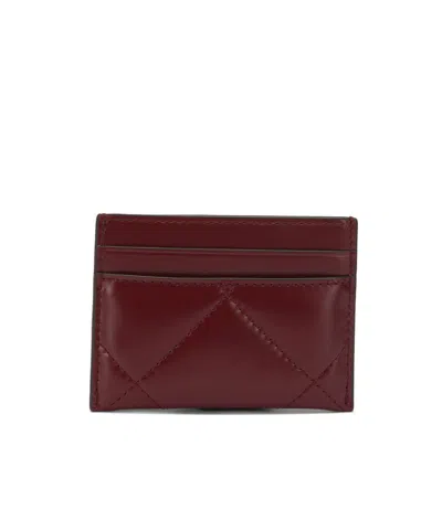 Tory Burch Quilted Purses And Card Holders Collection In Burgundy