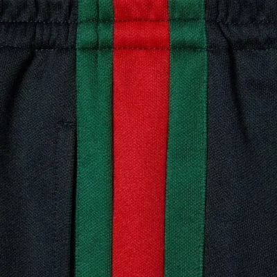 Gucci Technical Jersey Sportswear Pants With Web In Black