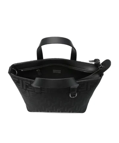 Fendi Monogram-pattern Tote Bag In Black