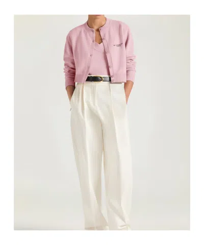 Givenchy Cropped Cardigan In Wool And Cashmere In Pink