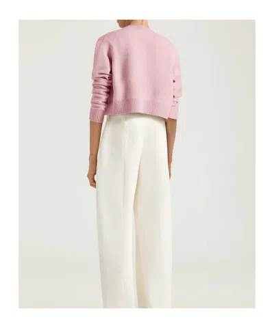 Givenchy Cropped Cardigan In Wool And Cashmere In Pink