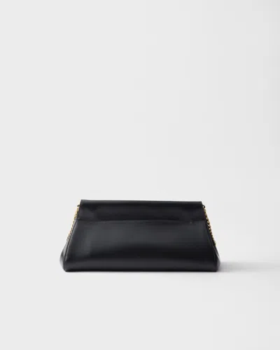 Prada Enchaîné Medium Leather Bag In Black