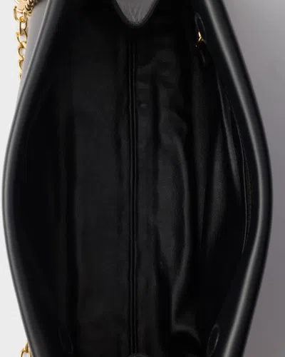 Prada Enchaîné Medium Leather Bag In Black