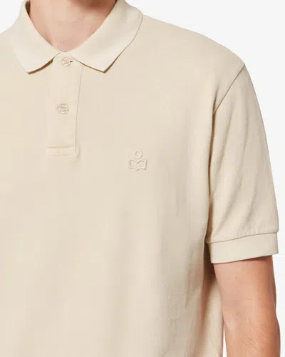 Isabel Marant Afko Embroidered Polo Shirt In Yellow