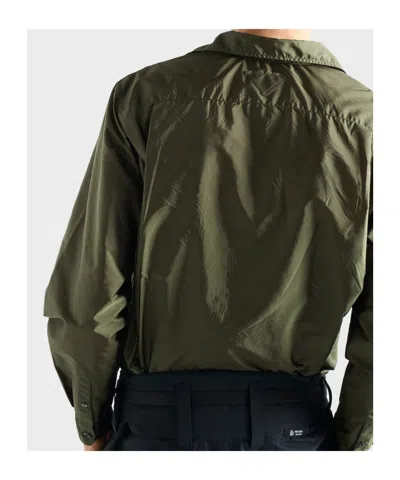 Prada Re-nylon Patch Pocket Shirt In Green