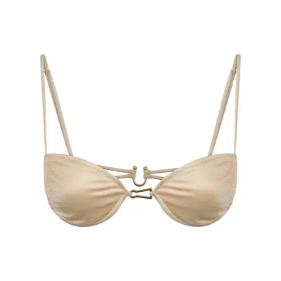 Bianca Resortwear Women's Neutrals Calla Bikini Top In Cream In White