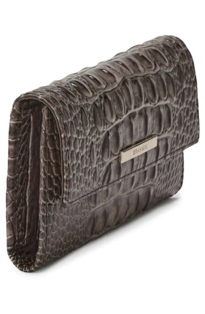 Brahmin Cordelia Croc Embossed Leather Wallet In Brown
