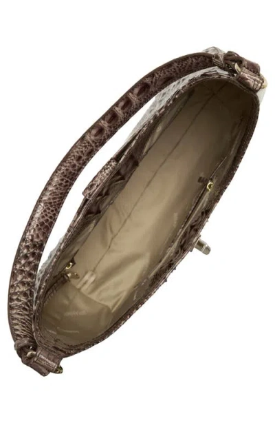 Brahmin Fallon Croc Embossed Leather Shoulder Bag In Brown