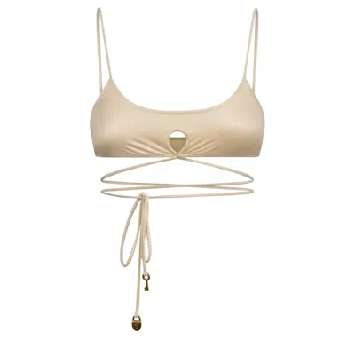 Bianca Resortwear Women's Neutrals Romi Bikini Top In Cream In White