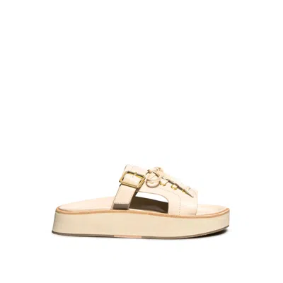 Rag & Co Women's Neutrals Patton Cut Out Buckled Platform Sandals In Nude By  In Neutral