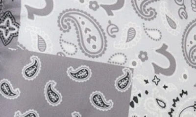 True Religion Bandana Print Puffer Jacket In Gray