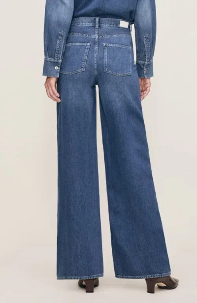 Dl1961 Hepburn Aura High Rise Wide Leg Jeans In Blue