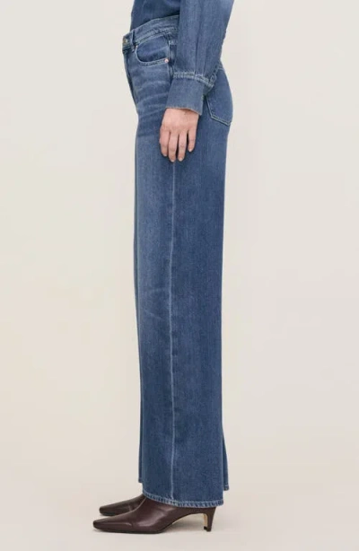 Dl1961 Hepburn Aura High Rise Wide Leg Jeans In Blue