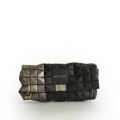 Monade Women's Black / Silver Pouch Bag Duo Black & Pewter In Multi