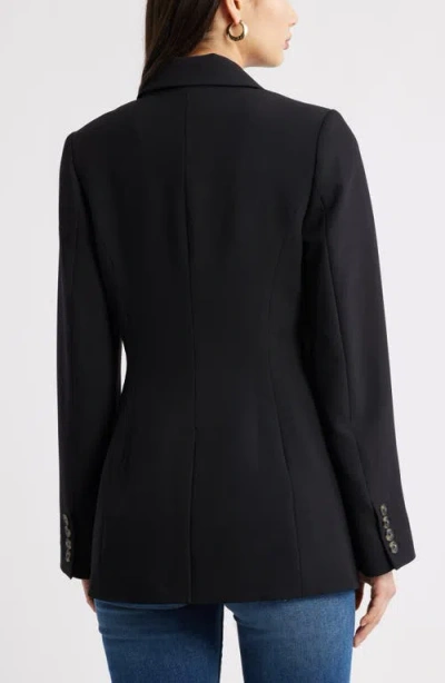 Open Edit Asymmetric Fitted Blazer In Black
