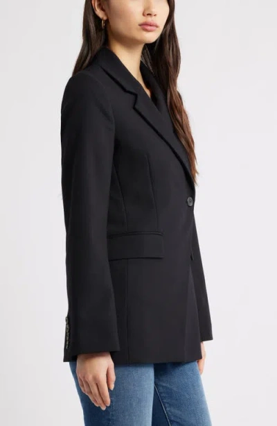 Open Edit Asymmetric Fitted Blazer In Black
