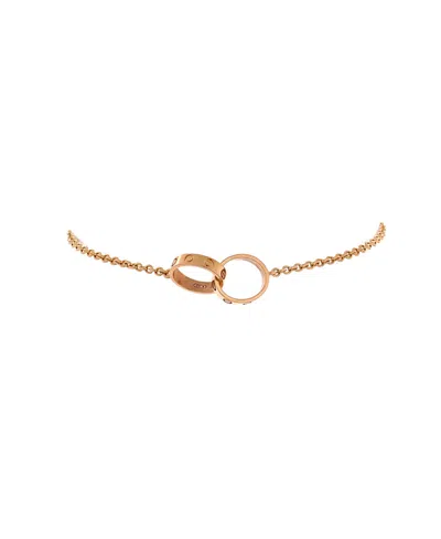 Pre-owned Pre-owned Cartier  Cartier Love Interlocking Bracelet 18k Rose Gold In Pink