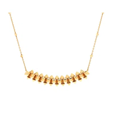 Pre-owned Pre-owned Cartier  Cartier Medium Clash De Cartier Pendant Necklace 18k Rose Gold, 15.25 - 16.5" In Pink