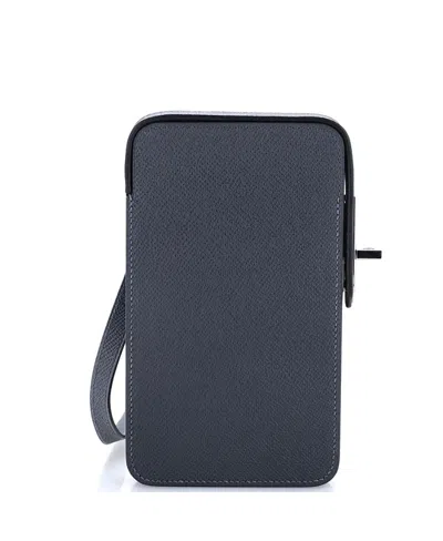 Pre-owned Pre-owned Hermes  Hermes Hac A Box Phone Case Epsom In Gray