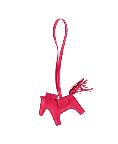 Pre-owned Pre-owned Hermes  Hermes Pm Mono-tone Grigri Rodeo Bag Charm Leather In Pink