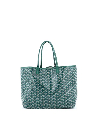 Pre-owned Pre-owned Goyard  Goyard Pm Saint Louis Tote Coated Canvas In Green