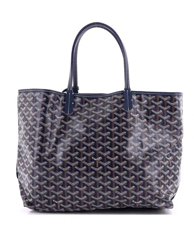 Pre-owned Pre-owned Goyard  Goyard Pm Saint Louis Tote Coated Canvas In Blue