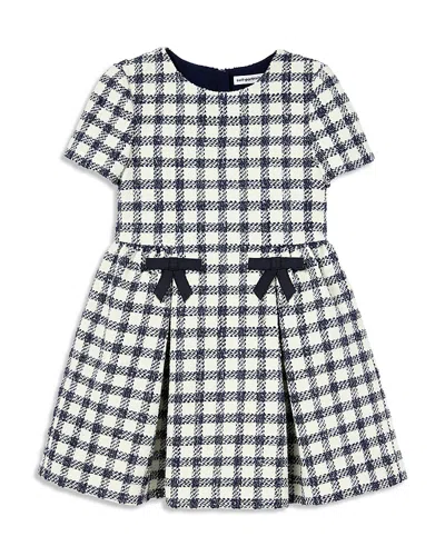 Self-portrait Girls' Check Boucle Dress - Little Kid, Big Kid In Blue