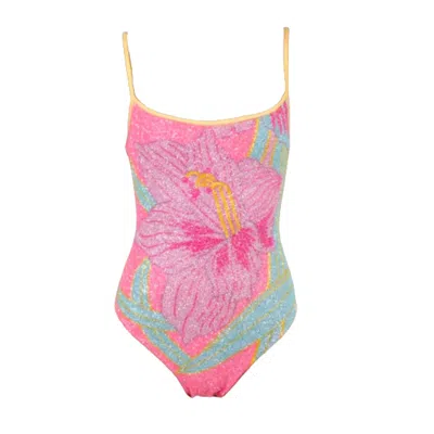 Oceanus Swimwear Women's Tiffany Beaded Swimsuit Pink Oceanus X By Poppy In Pink