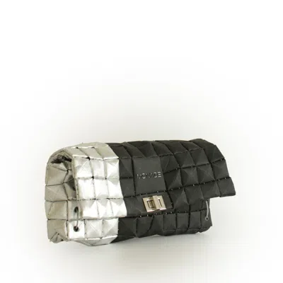 Monade Women's Black / Silver Pouch Bag Duo Black & Silver In Multi