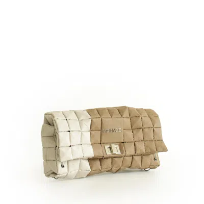 Monade Women's Neutrals / Brown Pouch Bag Duo Loam & Stone In Brown