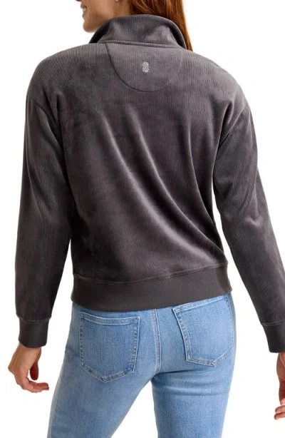 Tommy Bahama Cozy Cord Half Zip Sweatshirt In Brown