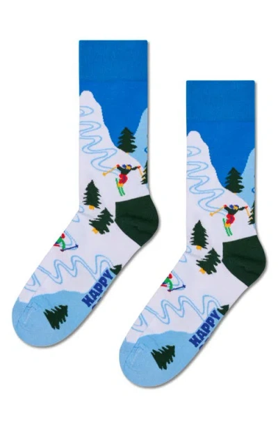 Happy Socks Winter Sports Assorted 2-pack Cotton Blend Crew Socks Gift Box In Nude
