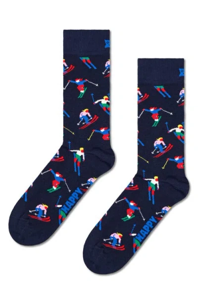 Happy Socks Winter Sports Assorted 2-pack Cotton Blend Crew Socks Gift Box In Nude