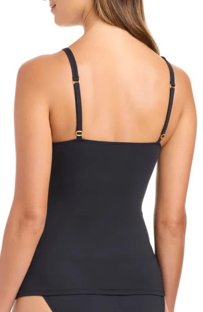 Bleu Rod Beattie Rod Beattie Shirred Tankini Top In Black