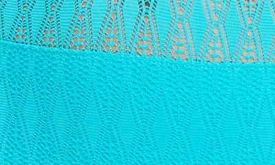 Bleu Rod Beattie Rod Beattie Lace Overlay One-piece Swimsuit In Blue