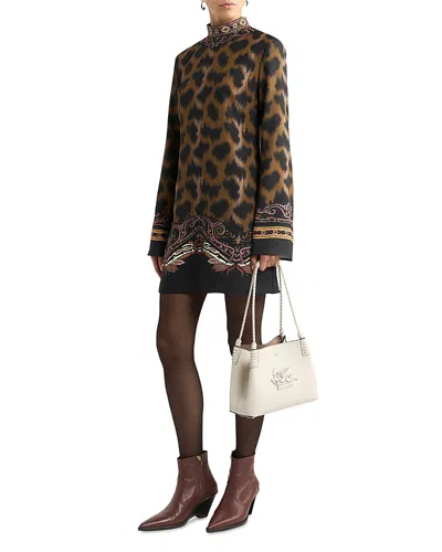 Etro Printed Mini A Line Dress In Black