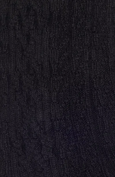 Hue Assorted 2-pack Cable Crew Socks In Black